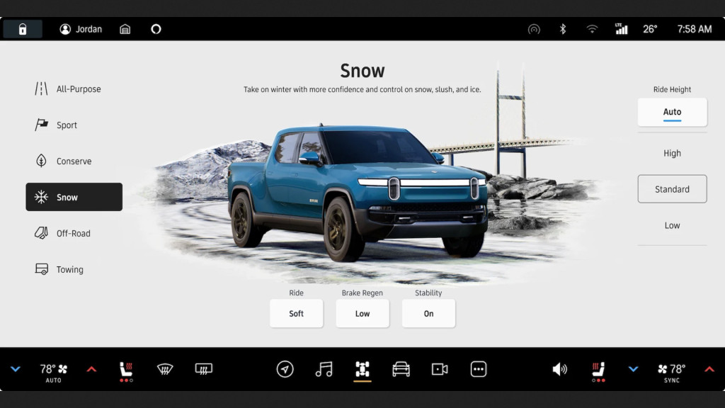 Rivian introduces Snow mode on R1T and R1S