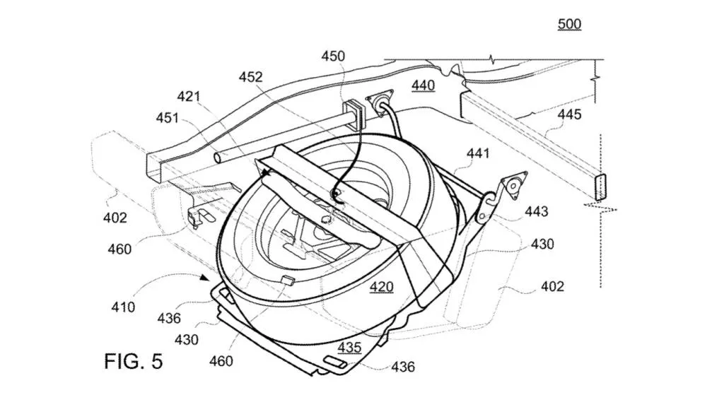 Rivian underbed drop-down storage tray