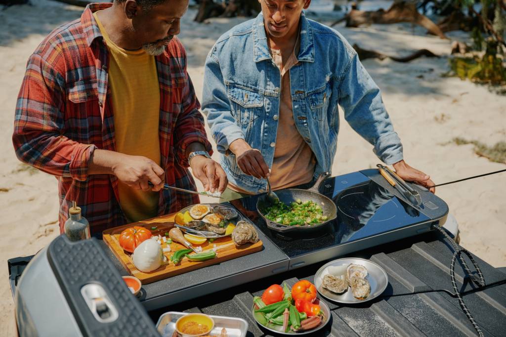 Rivian's portable Travel Kitchen designed for the R1T and R1S