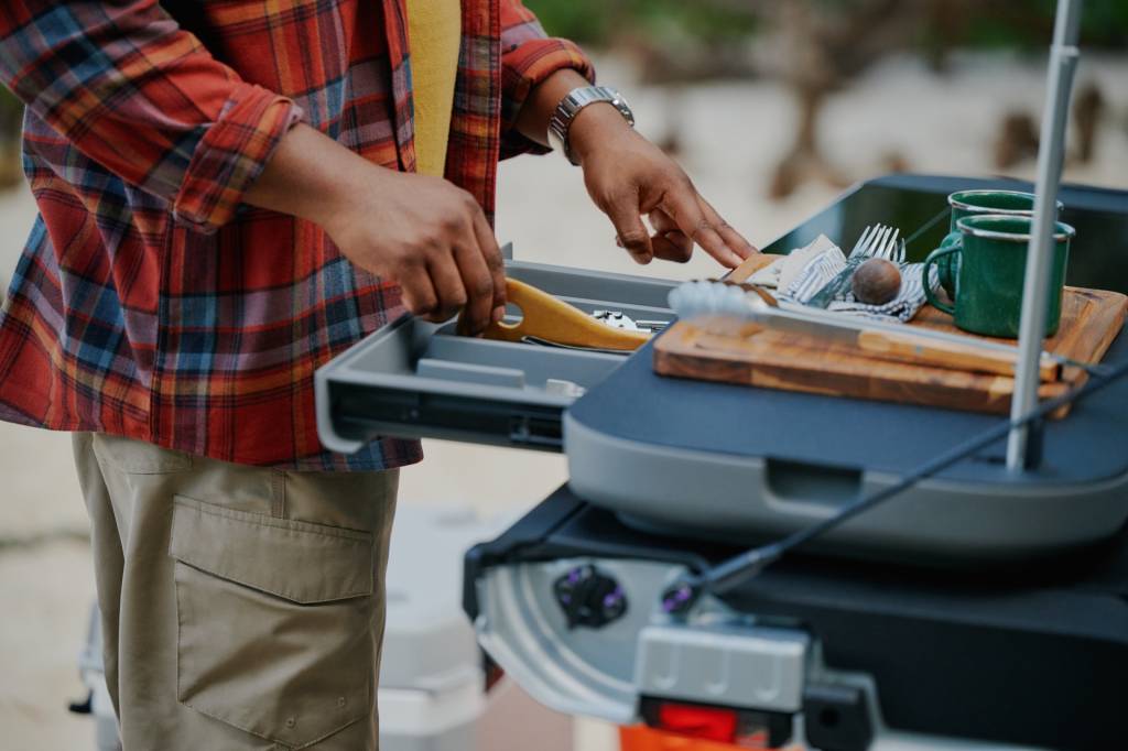 Rivian's portable Travel Kitchen designed for the R1T and R1S