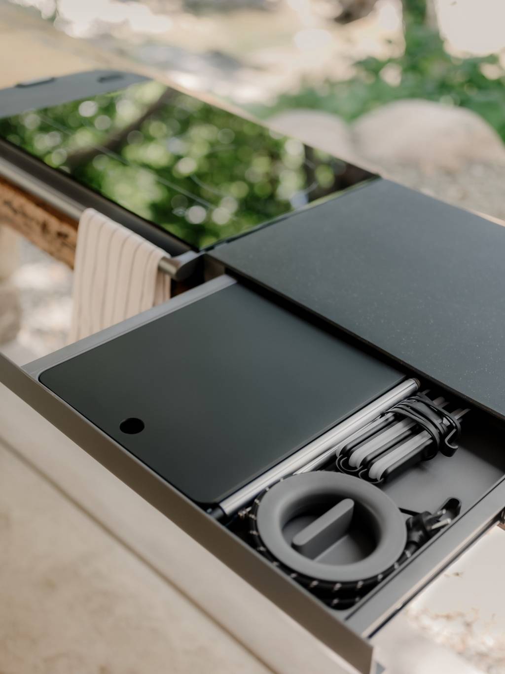 Rivian's portable Travel Kitchen designed for the R1T and R1S