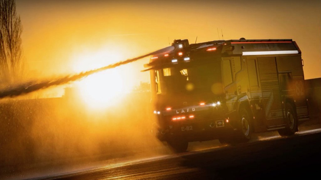 Rosenbauer RTX LAFD electric fire truck