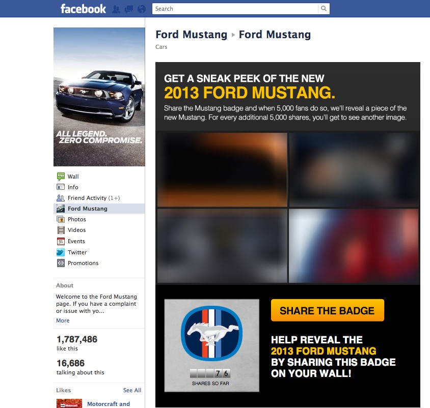 Share The Ford Mustang Badge, Get Sneak Peek Of 2013 Mustang 