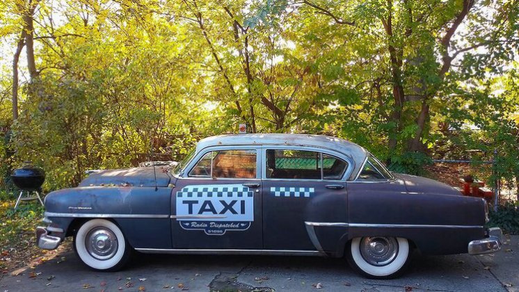 Skyes’s taxicab as it appears in the movie