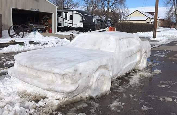 frozen ford mustang
