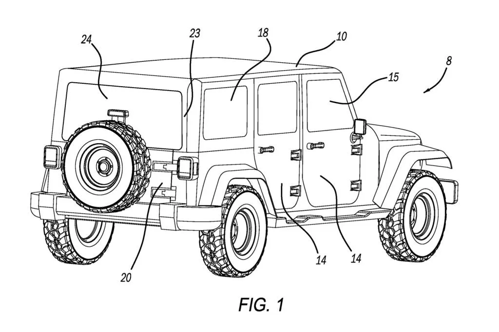 Stellantis removable window patent image