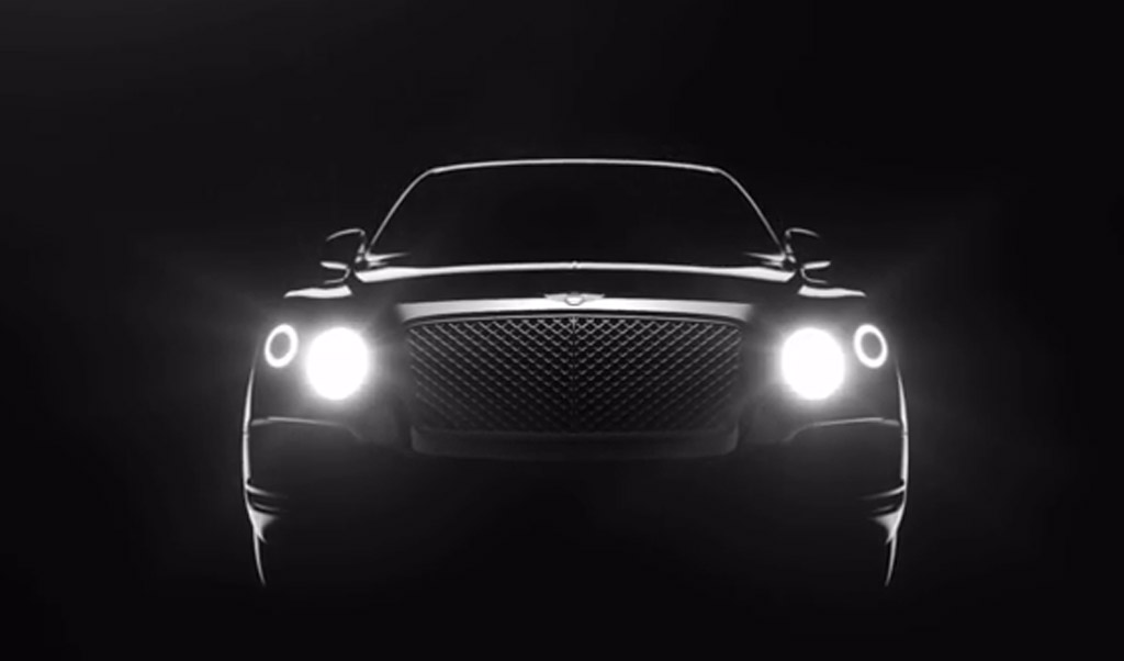 Teaser for Bentley's SUV
