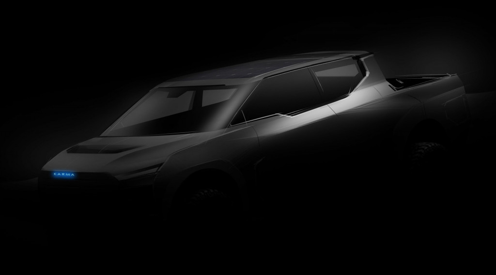 Teaser for Karma extended-range electric pickup concept