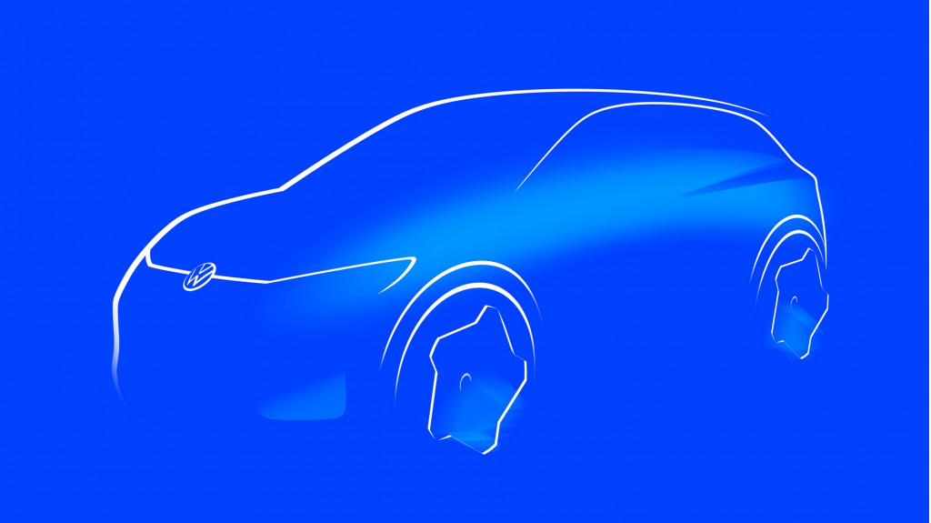 Teaser for Volkswagen electric subcompact