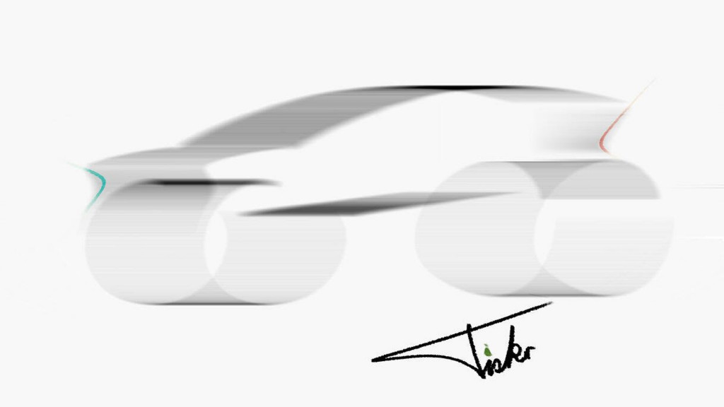 Teaser sketch for Fisker electric vehicle being developed with Foxconn
