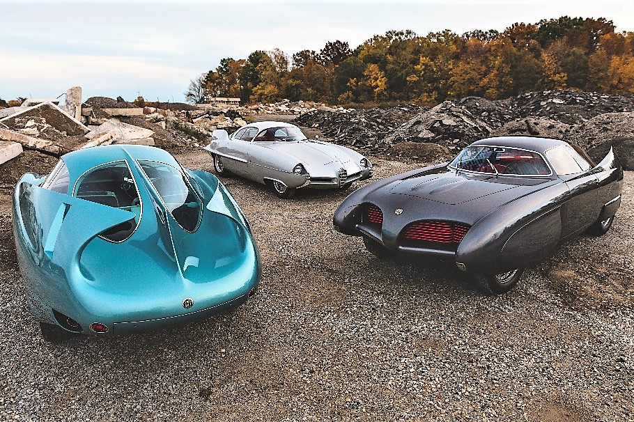 The three Alfa Romeo B.A.T. concept cars were sold as a single lot | Darin Schnabel/RM Sotheby’s