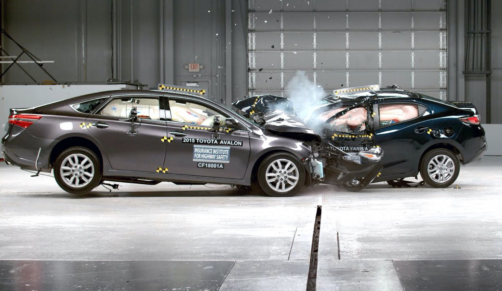 Toyota vehicles used in IIHS crash testing