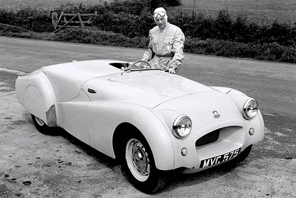 Ken Richardson with a 1953 Triumph TR2