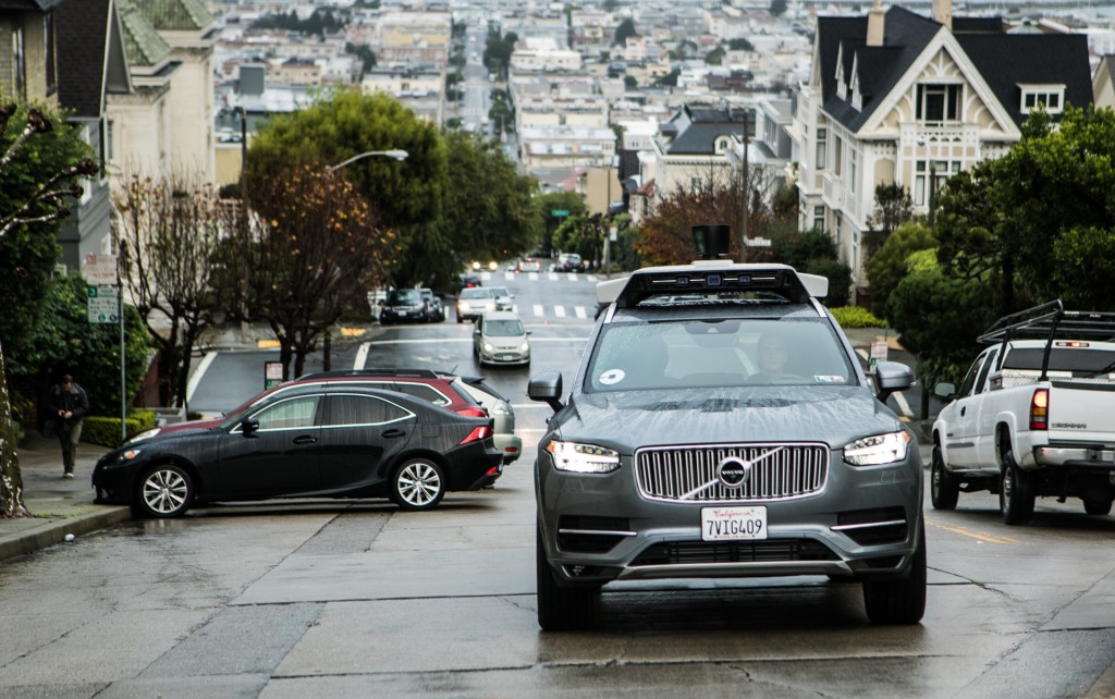 Uber self-driving prototype in San Francisco