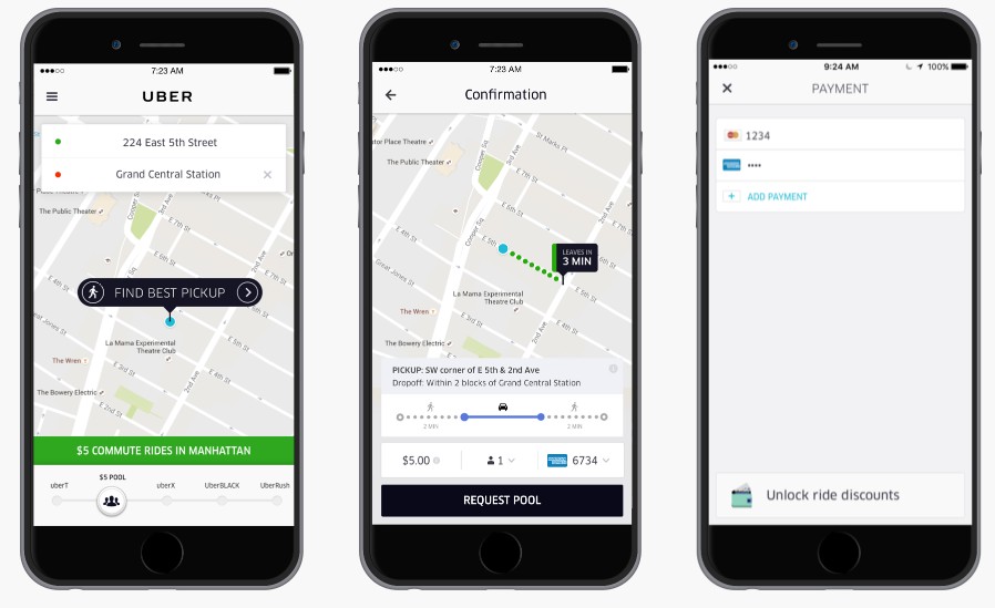 uberPOOL using commuter tax benefits