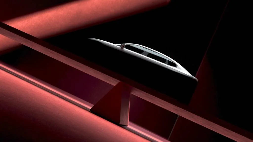 Volvo ES90 electric sedan teaser. - Sept. 2024