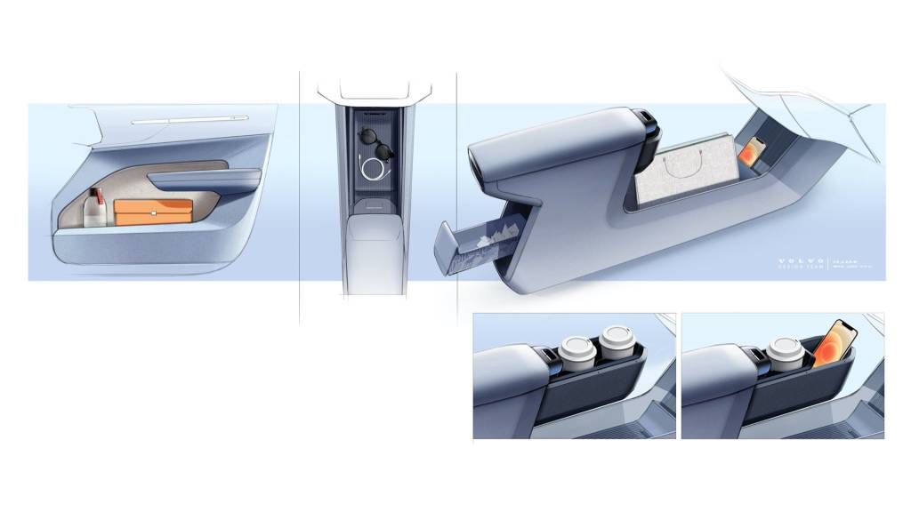 Volvo EX30 interior storage compartment