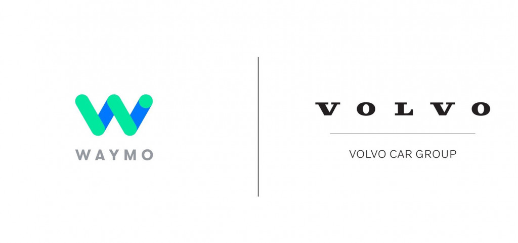 Waymo and Volvo logos