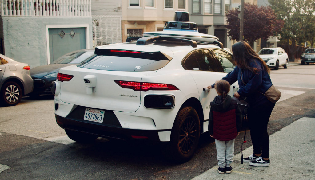 Waymo self-driving car prototype in San Francisco, California