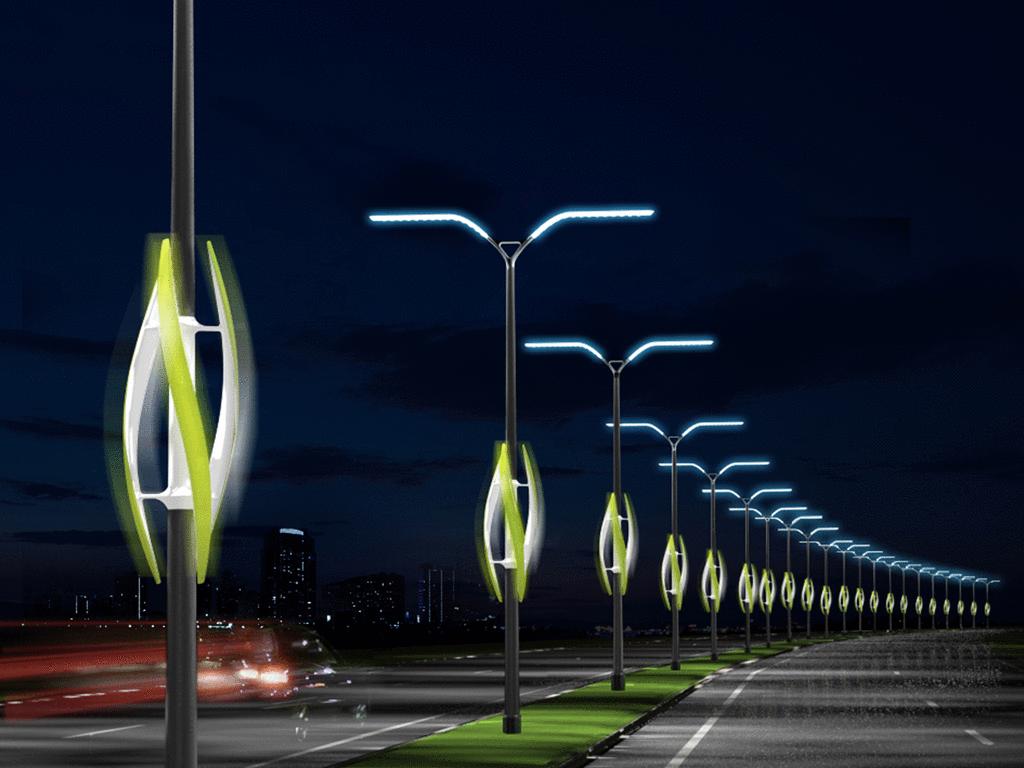 Could Passing Cars Power Wind-Turbine Highway Lights?