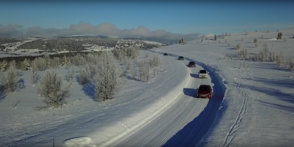Vintertestning av elbilar i Norge av Norwegian EV Association (Norsk Elbilforening)