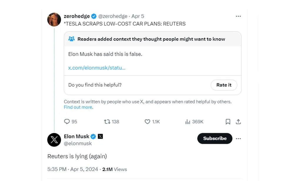 x post by elon musk made on april 5 2024 100924125 l - Auto Recent