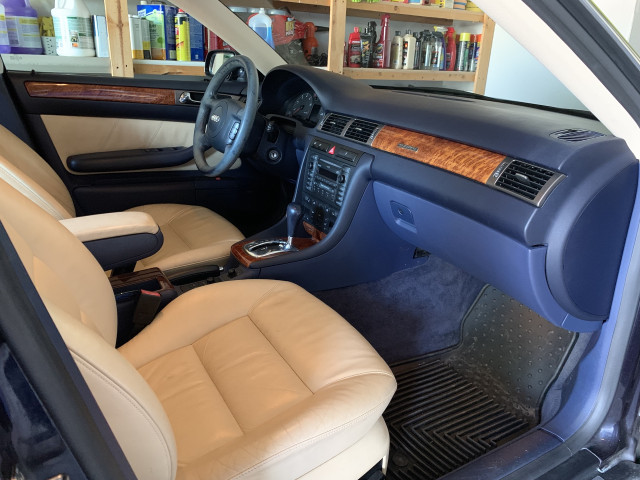 Betty Feder's 2001 Audi A6 with a vanilla and blue interior