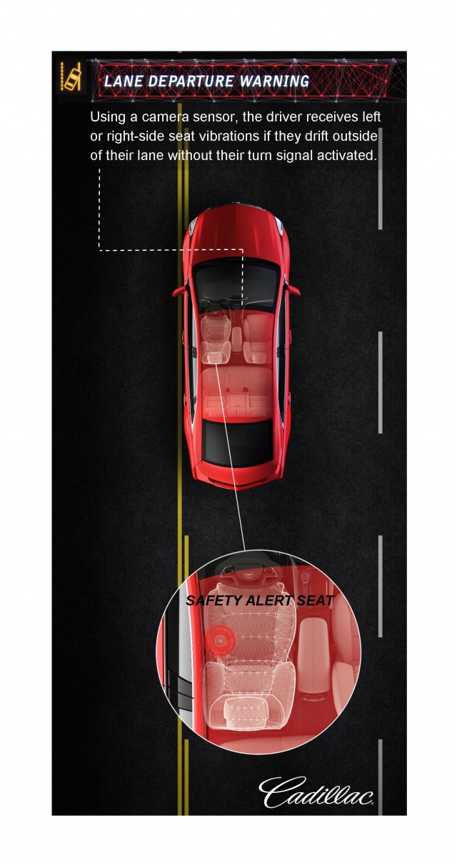 2013 Cadillac XTS - Lane Departure Warning and Safety Alert Seat
