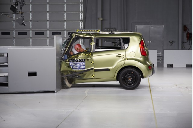 2013 Kia Soul  -  rated POOR in IIHS small overlap frontal impact test