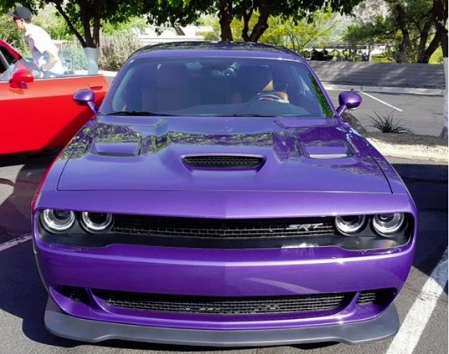 2016 Dodge Challenger SRT Hellcat in Plum Crazy purple