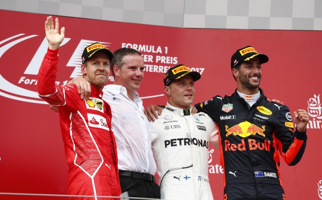 Bottas holds off Vettel for 2017 Formula One Austrian Grand Prix win