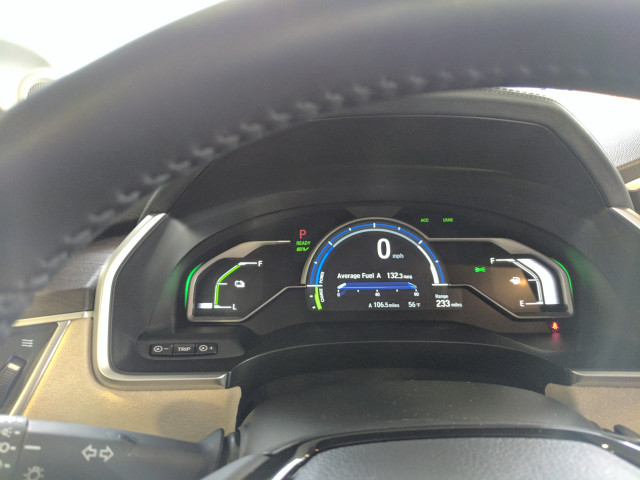 2018 Honda Clarity PHEV 106.6 miles at 132.3 MPGe 2018 Honda Clarity PHEV 106.6 miles at 132.3 MPGe