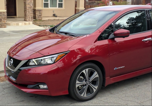 2018 Nissan Leaf electric car, test-driven by Shiva of Fremont, California, Oct 2017