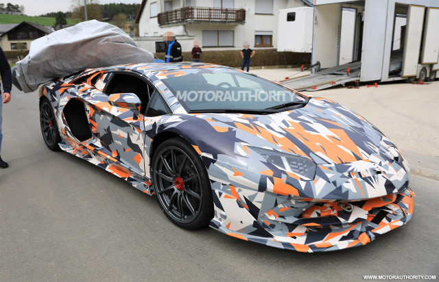   2020 Lamborghini Aventador SVJ Spy Shots - Image via S. Baldauf / SB-Medien 