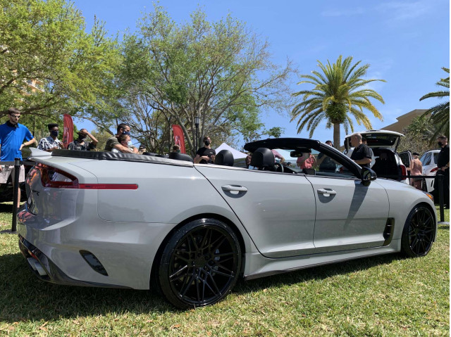 A Kia Stinger convertible exists and it's wild