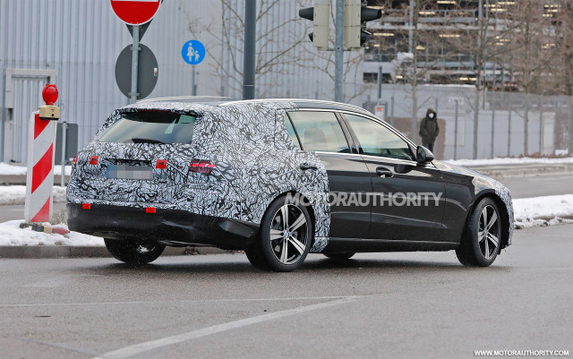 22 Mercedes Benz C Class Wagon Spy Shots New Longroof Coming Soon But Not To Us