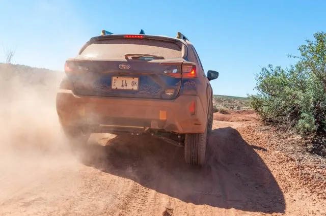 It's not that hard to get the 2024 Subaru Crosstrek Wilderness to hang a wheel