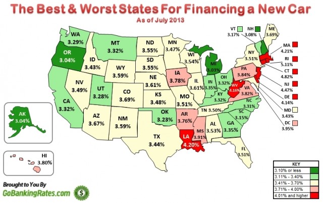 Michigan Offers Cheapest Auto Loans, Rhode Island Is Most Expensive: 
