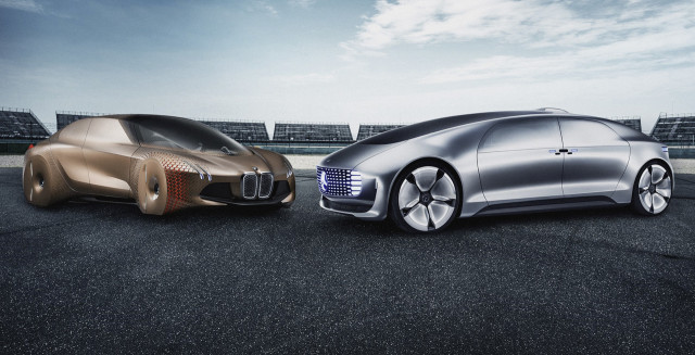 BMW and Mercedes-Benz self-driving car concepts