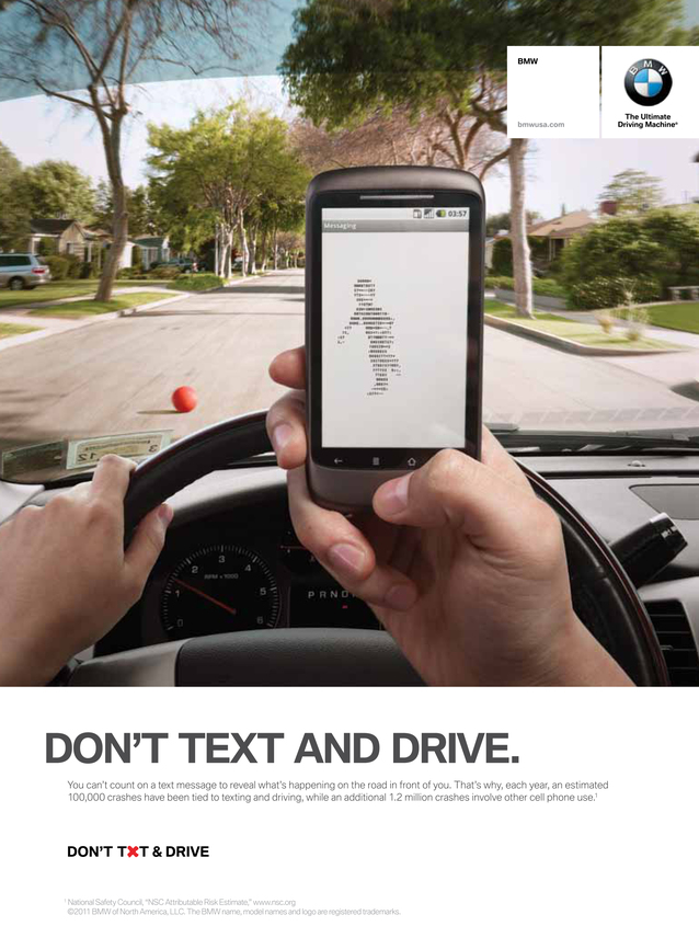BMW's 'Don't Text and Drive' ad