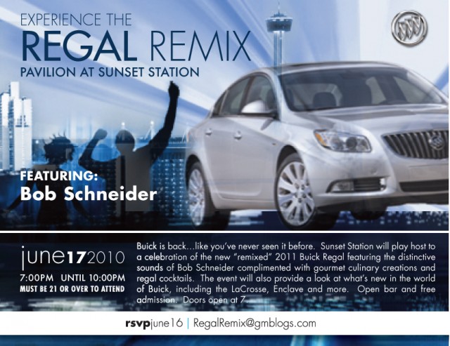 Buick 'Regal Remix' invitation
