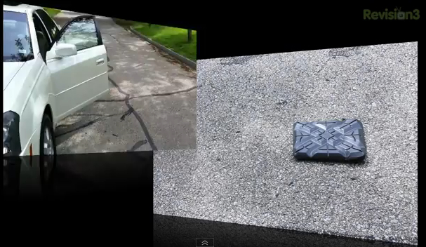 Cadillac CTS or iPad2: who wins? Image: YouTube user SoldierKnowsBest