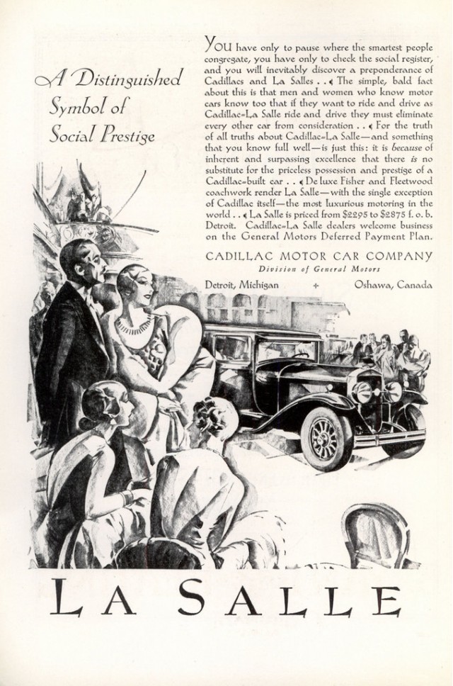 Cadillac-La Salle ad from National Geographic, February 1929