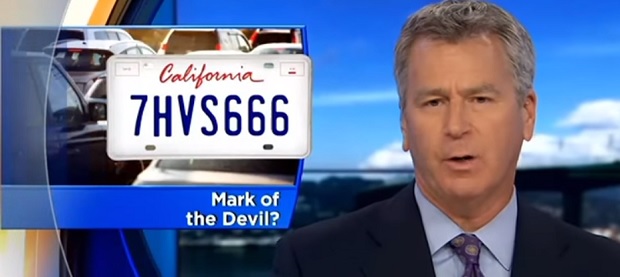 satan license plate