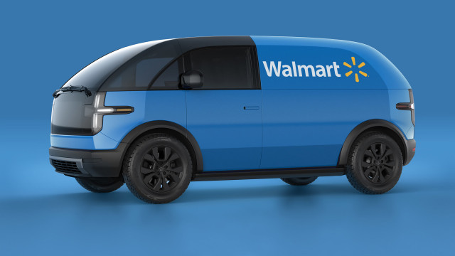 Canoo Lifestyle Delivery Vehicle with Walmart logo