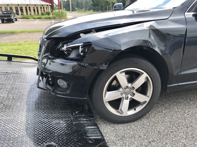 Audi Q5 after car crash, July 2017