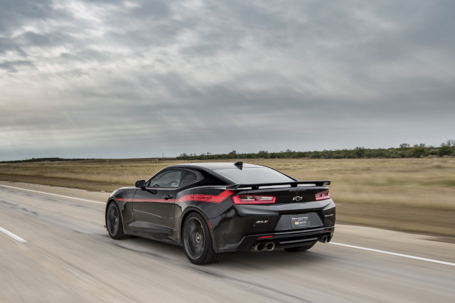 Hennessey's Exorcist Camaro is quicker in the 1/4 mile than the Dodge Demon