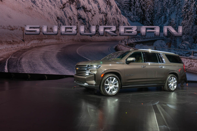 redesigned 2021 chevrolet tahoe and suburban gain size