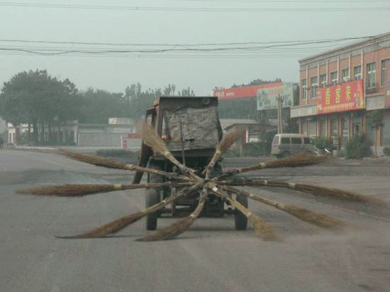 Chinese homebrewed street-sweeper