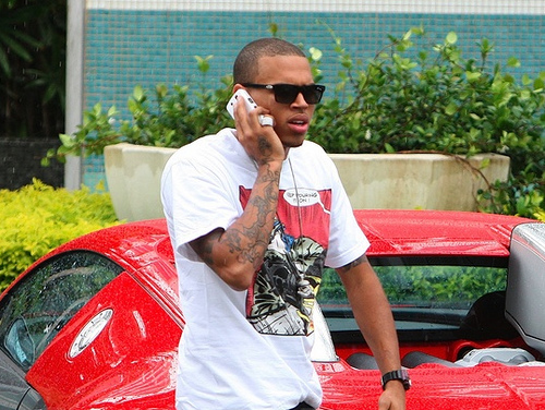 Chris Brown With A Bugatti Veyron